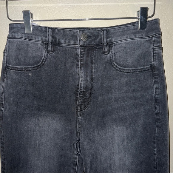American Eagle Outfitters Highest Rise Jegging Jeans Lace up Black Size 6 - Picture 13 of 16